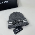 Chanel Colorblock Embroidered Logo Knit Beanie - Image 31