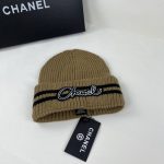Chanel Colorblock Embroidered Logo Knit Beanie - Image 32