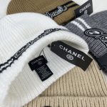 Chanel Colorblock Embroidered Logo Knit Beanie - Image 37