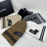 Chanel Colorblock Embroidered Logo Knit Beanie - Image 38