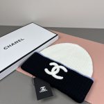 Chanel Colorblock CC Logo Wide Band Knit Beanie - Image 7