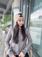 Chanel Colorblock CC Logo Wide Band Knit Beanie - Image 9