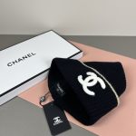 Chanel Colorblock CC Logo Wide Band Knit Beanie - Image 13