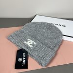 Chanel Pixelated CC Logo Ribbed Knit Beanie - Image 4
