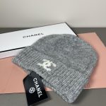 Chanel Pixelated CC Logo Ribbed Knit Beanie - Image 5