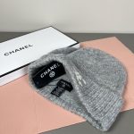 Chanel Pixelated CC Logo Ribbed Knit Beanie - Image 6