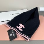 Chanel Knit Hooded Balaclava with CC Logo & Neck Warmer Detail - Image 4