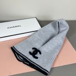 Chanel Knit Hooded Balaclava with CC Logo & Neck Warmer Detail - Image 6