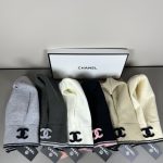 Chanel Knit Hooded Balaclava with CC Logo & Neck Warmer Detail