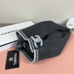 Chanel Knit Hooded Balaclava with CC Logo & Neck Warmer Detail - Image 16