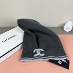 Chanel Knit Hooded Balaclava with CC Logo & Neck Warmer Detail - Image 17