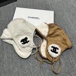 Chanel Faux Fur Trapper Hat with Warm Faux Fur Lining & CC Logo – Unisex