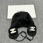 Chanel Faux Fur Trapper Hat with Warm Faux Fur Lining & CC Logo – Unisex - Image 11