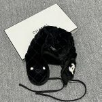 Chanel Faux Fur Trapper Hat with Warm Faux Fur Lining & CC Logo – Unisex - Image 13