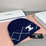 Chanel Argyle Pattern CC Logo Knit Beanie – Unisex - Image 5