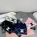 Chanel Argyle Pattern CC Logo Knit Beanie – Unisex