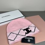 Chanel Argyle Pattern CC Logo Knit Beanie – Unisex - Image 9