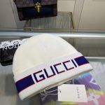 Gucci Wool-Cashmere Blend Double-Layer Knit Beanie with Bold Logo Jacquard Band – Unisex - Image 14