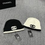 Chanel Colorblock Fleece-Lined Knit Beanie – Warm, Stylish & Premium – Unisex