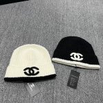 Chanel Colorblock Fleece-Lined Knit Beanie – Warm, Stylish & Premium – Unisex - Image 2