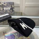 Chanel Classic CC Logo Knit Beanie with Distinctive Contrast Piping - Image 5
