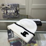 Chanel Classic CC Logo Knit Beanie with Distinctive Contrast Piping - Image 12