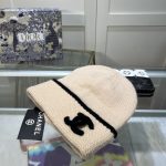 Chanel Classic CC Logo Knit Beanie with Distinctive Contrast Piping - Image 14