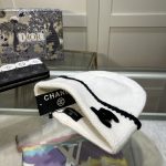 Chanel Classic CC Logo Knit Beanie with Distinctive Contrast Piping - Image 18