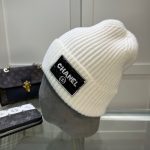 Chanel Classic Ribbed Knit Beanie with Contrast Logo Patch – Trendy, Warm & Unisex - Image 2