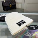 Chanel Classic Ribbed Knit Beanie with Contrast Logo Patch – Trendy, Warm & Unisex - Image 3
