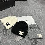 Chanel Classic CC logo Beanie with Textured Waffle Knit - Image 2