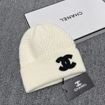 Chanel Classic CC logo Beanie with Textured Waffle Knit - Image 7