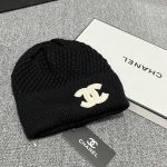 Chanel Classic CC logo Beanie with Textured Waffle Knit - Image 12