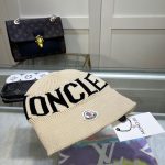 Moncler Large Logo Knit Beanie Hat - 70% Wool 30% Rabbit Hair Blend Warm Winter Cap - Image 2