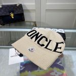 Moncler Large Logo Knit Beanie Hat - 70% Wool 30% Rabbit Hair Blend Warm Winter Cap - Image 3