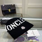 Moncler Large Logo Knit Beanie Hat - 70% Wool 30% Rabbit Hair Blend Warm Winter Cap - Image 5