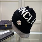 Moncler Large Logo Knit Beanie Hat - 70% Wool 30% Rabbit Hair Blend Warm Winter Cap - Image 6