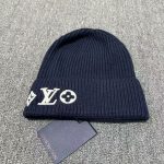 LV Headline Ribbed Beaniem Knit, Classic Monogram Embroidered Cuff, Unisex Winter Warm Hat - Image 6