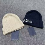 LV Headline Ribbed Beaniem Knit, Classic Monogram Embroidered Cuff, Unisex Winter Warm Hat - Image 7
