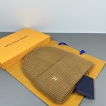 Louis Vuitton Classic Knit Beanie, Warm Winter Cuff Hat with Metal LV Logo, Unisex Luxury Streetwear (Multiple Colors) - Image 6
