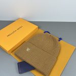 Louis Vuitton Classic Knit Beanie, Warm Winter Cuff Hat with Metal LV Logo, Unisex Luxury Streetwear (Multiple Colors) - Image 7