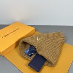 Louis Vuitton Classic Knit Beanie, Warm Winter Cuff Hat with Metal LV Logo, Unisex Luxury Streetwear (Multiple Colors) - Image 8