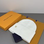 Louis Vuitton Classic Knit Beanie, Warm Winter Cuff Hat with Metal LV Logo, Unisex Luxury Streetwear (Multiple Colors) - Image 10
