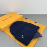 Louis Vuitton Classic Knit Beanie, Warm Winter Cuff Hat with Metal LV Logo, Unisex Luxury Streetwear (Multiple Colors) - Image 13