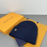 Louis Vuitton Classic Knit Beanie, Warm Winter Cuff Hat with Metal LV Logo, Unisex Luxury Streetwear (Multiple Colors) - Image 14