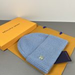 Louis Vuitton Classic Knit Beanie, Warm Winter Cuff Hat with Metal LV Logo, Unisex Luxury Streetwear (Multiple Colors) - Image 16