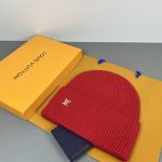 Louis Vuitton Classic Knit Beanie, Warm Winter Cuff Hat with Metal LV Logo, Unisex Luxury Streetwear (Multiple Colors) - Image 19