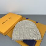 Louis Vuitton Classic Knit Beanie, Warm Winter Cuff Hat with Metal LV Logo, Unisex Luxury Streetwear (Multiple Colors) - Image 24