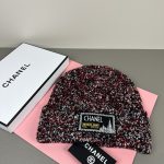 Chanel Chunky Knit Beanie Hat with Classic Fabric Label Logo, Warm Winter Cuff Hat for Men & Women - Image 16