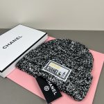 Chanel Chunky Knit Beanie Hat with Classic Fabric Label Logo, Warm Winter Cuff Hat for Men & Women - Image 11
